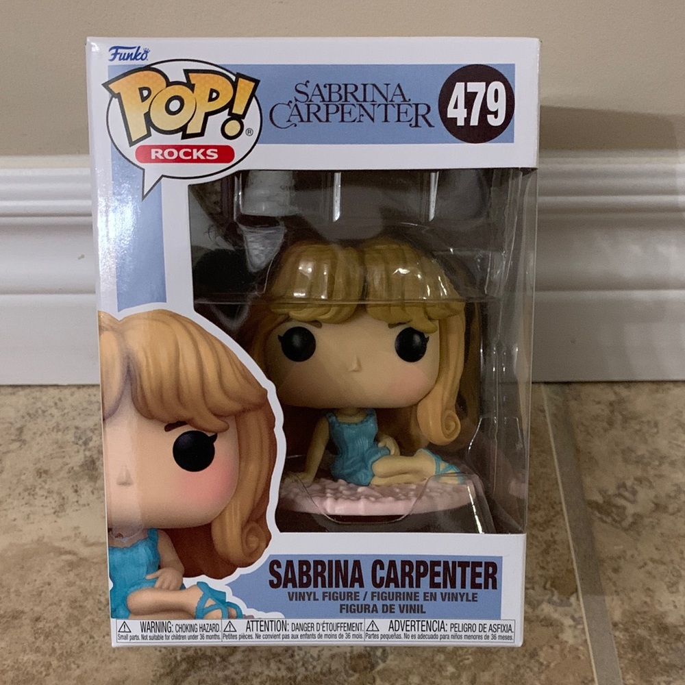 Funko Pop Rocks Sabrina Carpenter Blonde Hair and Blue Dress 479 NEW